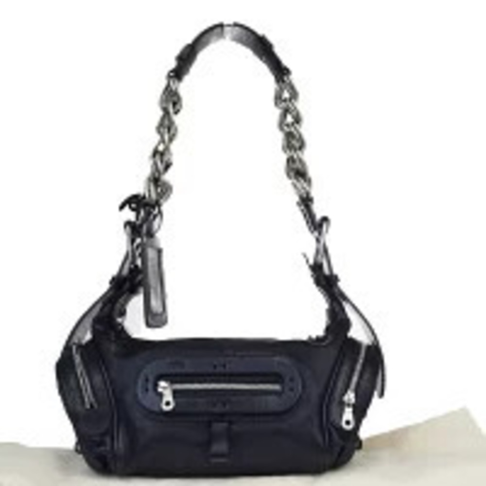 Chloe Leather Shoulder Bag Black